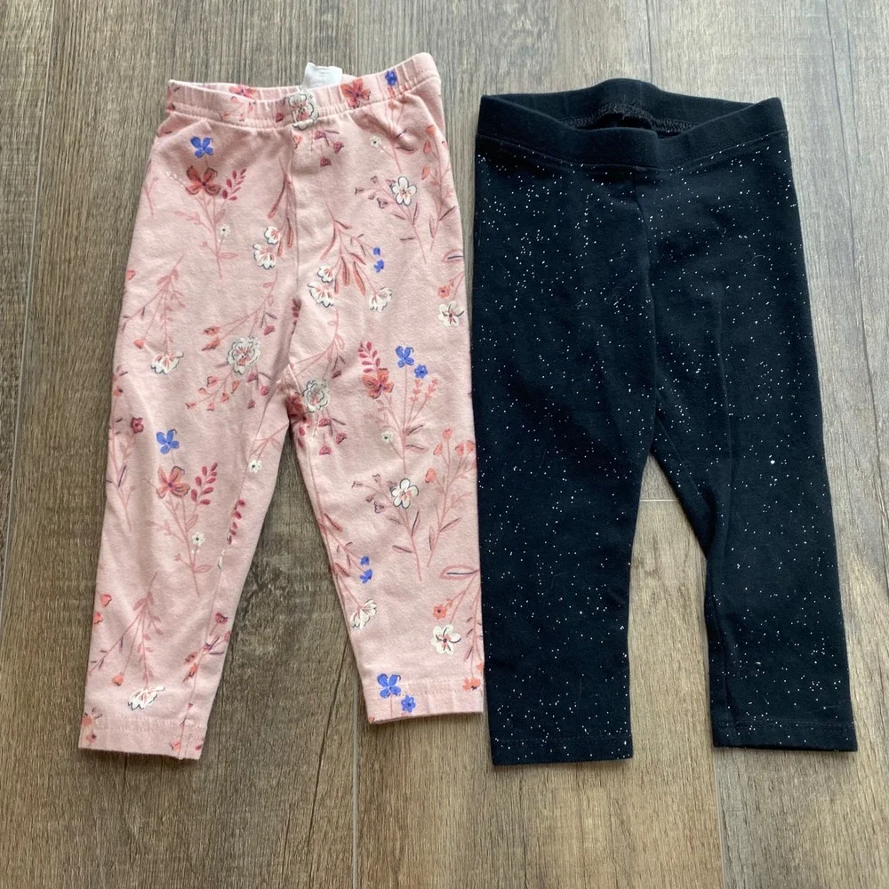 Baby Girl 18M Clothing Lot 8pc Carter's Cat & Jack Goodlad Tops Leggings‎ - Picture 2 of 8